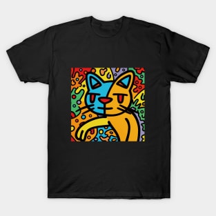 Cat in POP Art T-Shirt